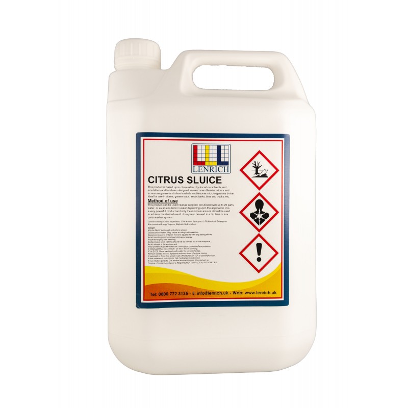 CITRUS SLUICE  – Odour and Grease Control 4 x 5 Litres