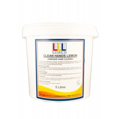 CLEAN HANDS LEMON- Yellow beaded hand cleaner  1 x 5 Litres 