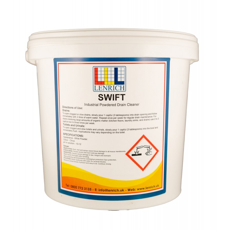 Swift Industrial Powdered Drain Cleaner 5 x 1Kg
